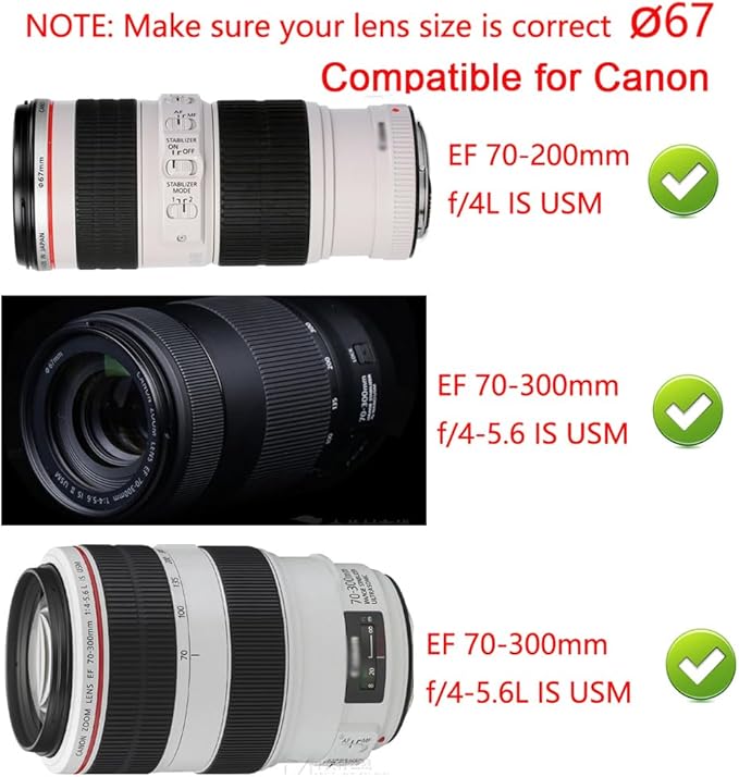 67mm-82mm Step Up Ring 67mm Lens to 82mm Filter, Camera Lens Filter Adapter Ring Lens Converter Accessories (2 Pack with Cleaning Cloth)