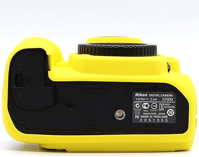 Professional Secure Silicone Camera Cases Bag Housing Rubber Body Skin for Nikon D7000 Digital SLR Camera Protective Case (Yellow)