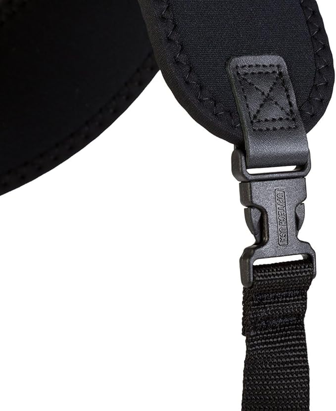 OP/TECH USA Dual Camera Harness – Neoprene Shoulder Harness for Two Cameras | Comfortable, Adjustable DSLR/SLR Strap System with Quick-Release Connectors – Black, Made in USA
