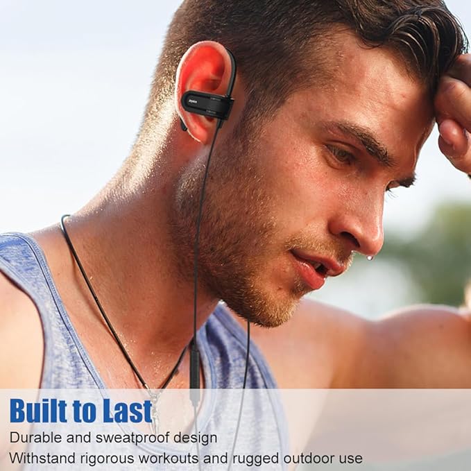 Wired Over The Ear Earbuds with Microphone Volume Control Ear Hook and Case, Sweatproof Sport Earphones for Running Exercise Gym Workout, Wrap Around Headphones for Cellphones, Laptop, Tablet