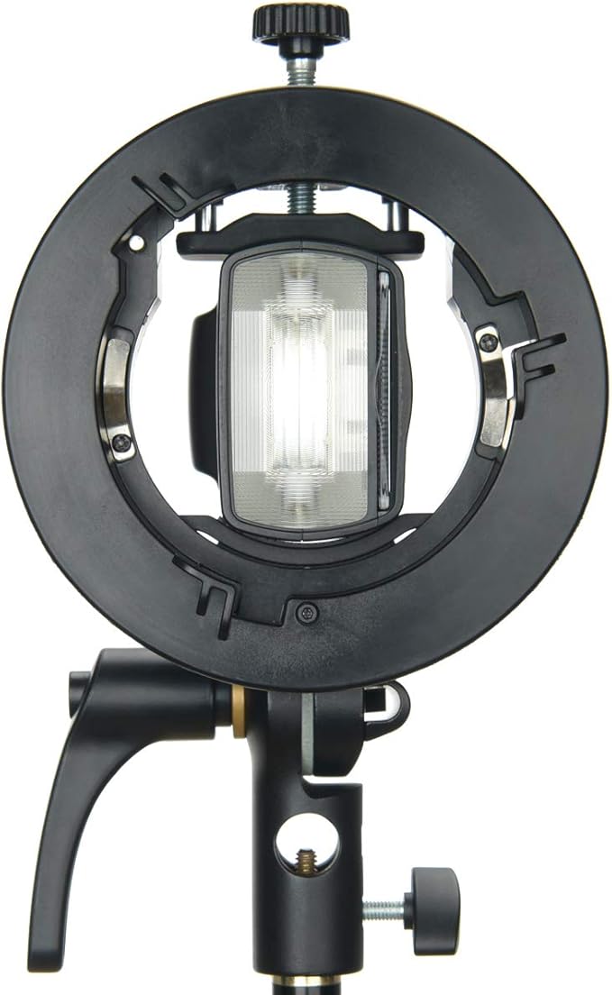 Godox S2 Speedlite Bracket for Bowens Mount, S-Type Holder Updated Version for Godox AD200Pro AD200 V1 V860II V860III V850II TT685II TT600 TT520II TT350 Speedlite Flash, Snoot Softbox with USB Light