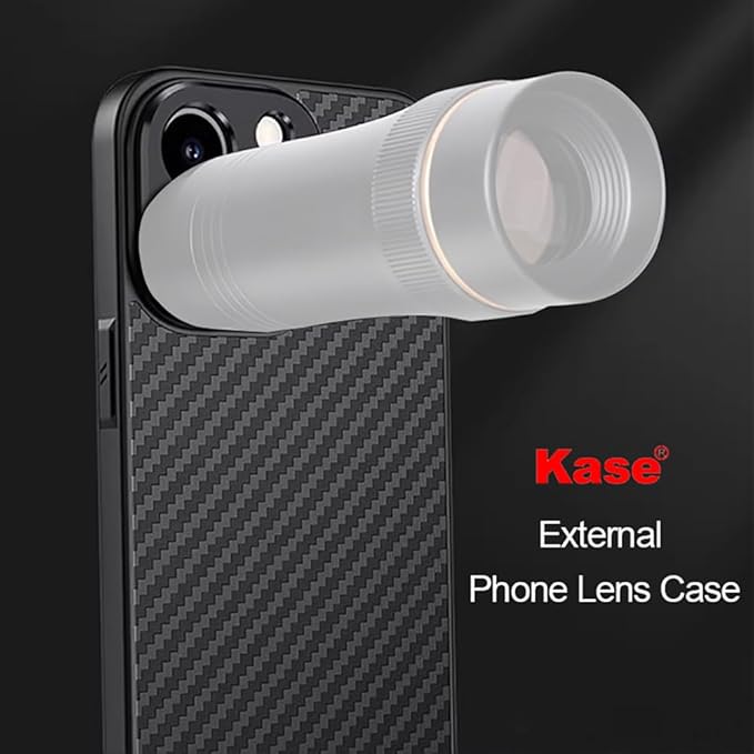Kase M17 Phone Lens Mount Protective Case Compatible with iPhone 15 Pro Max, Master Macro Lens & All 17mm Thread Smartphone Lens Black