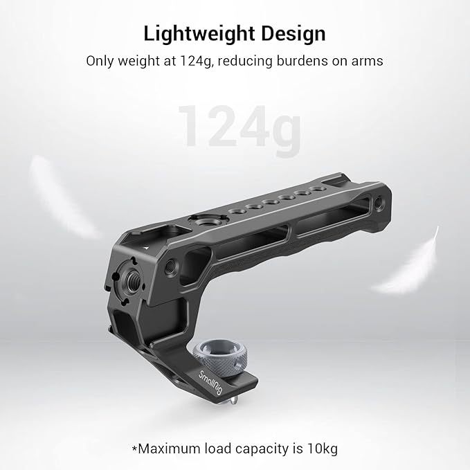 SmallRig Top Handle with 3/8"-16 Locating Pins for ARRI Grip for Camera Cage, Universal Video Rig with 5 Cold Shoe Adapters to Mount DSLR Camera with Microphone/LED Light/Monitor - 3765
