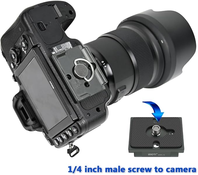SIOTI 200PL-14 Quick Release Plate to RC/RC2/XPRO, 200PL-14 QR, Compatible for Manfr0tt0 Tripods Head with RC/RC2/XPRO Rapid Connect System (Gray)