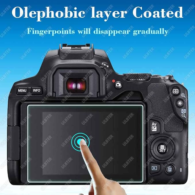Screen Protector for Canon EOS Rebel SL3 / 250D Camera & Hot Shoe Cover, [2+3Pack] 0.3mm 9H Hardness Tempered Glass Flim Anti-Scrach Anti-Fingerprint Anti-Bubble