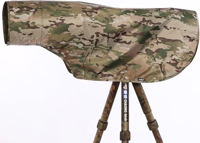 CHASING BIRDS Camouflage Waterproof Opaque Anti-UV Rain Covers Raincoat for Camera and Lens Compatible with Canon Sony Nikon Sigma Tamron Fujifilm Olympus 300/400/500/600/800mm (Desert, M)