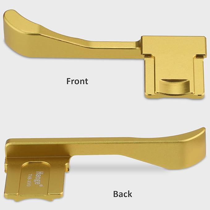 Haoge THB-XVG Metal Thumb Up Rest Hand Grip for Fujifilm X100VI Fujinon X100V Camera Accessories Gold Hot Shoe Thumb Up