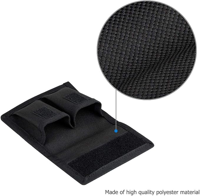 Camera Battery Pouch Holder Case for 2 PCS Sony NP-F550 NP-FW50 NP-FZ100 NP-BX1 Canon LP-E6 LP-E8 LP-E10 LP-E12 LP-E17 Fuji NP-W126 Nikon EN-EL14 EN-EL15 with Zipped Pocket to Store SD TF XQD CF Cards