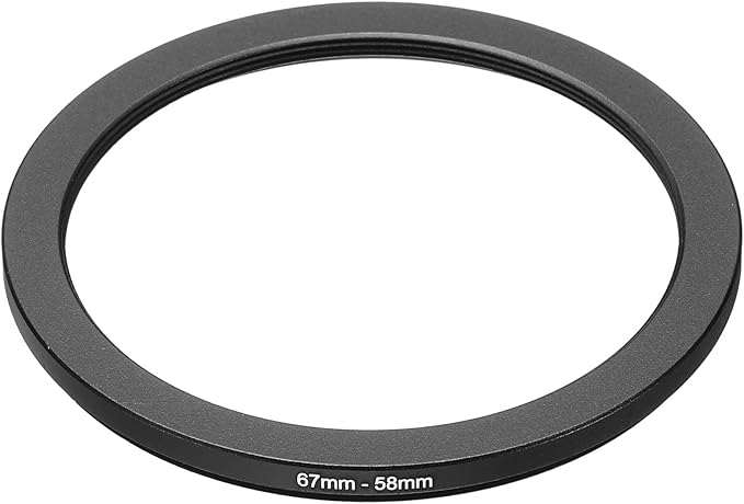 PATIKIL 67mm-58mm Metal Step Down Ring, Camera Lens Filter Adapter Ring Aluminum Filter Adapter Ring for Camera Lenses Hood, Black