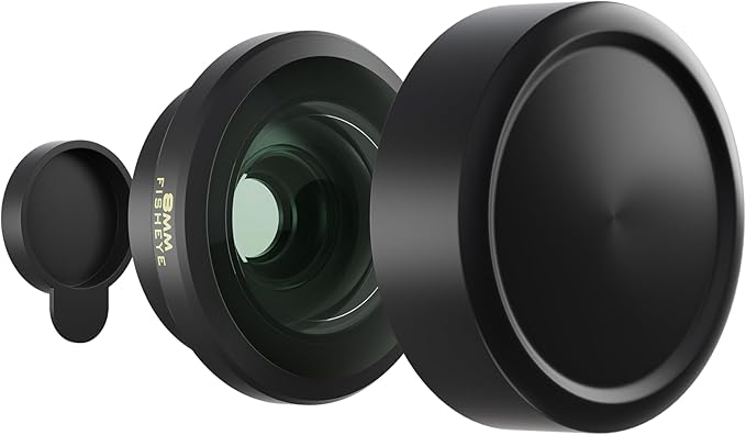 Freewell 8mm Fisheye Lens for iPhone & Samsung – 220° Ultra-Wide Angle, 0.5m Focus Distance – Perfect for Creative Shots
