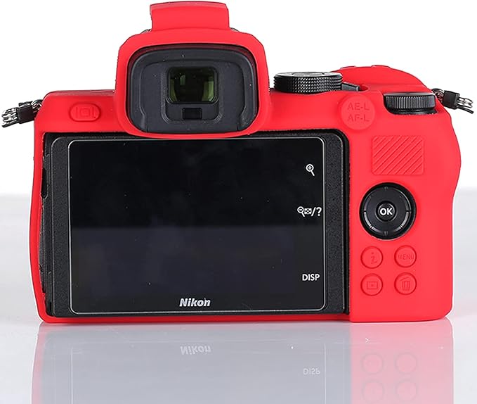 Professional Secure Silicone Camera Case Cover Housing Body Skin for Nikon Z50 Z 50 Mirrorless Digital Camera (Red)
