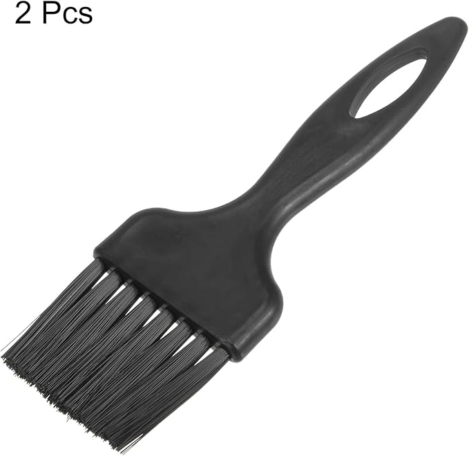 uxcell 2 Pcs Anti Static ESD Brush Plastic Handle Nylon Lab Cleaning Brushes for Electronics Keyboard PCB BGA Repair Soldering, 40x55mm Bristles