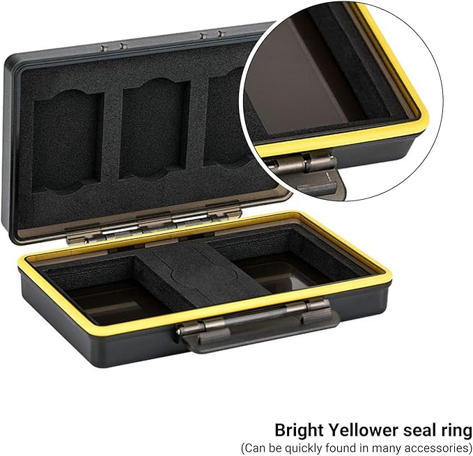Nik. EN-EL15 EN-EL14 Camera Battery Memory Card Storage Case Holder for 3 Slots Cfexpress Type B XQD Card + 2 Slots Battery, Nik. Camera Battery Box for Nik. Z8 Z6III Z6II Z7II Z6 Z7 D850 D500