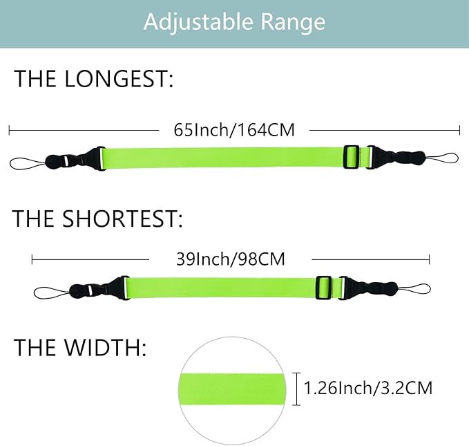 3 Pack Adjustable Shoulder Strap:Comfortable for iPad Strap Nylon Neck Lanyard for iPad/Samsung Tablet Case,Camera Binocular Crossbody Laptop Luggage Bag(Fluorescent Green)