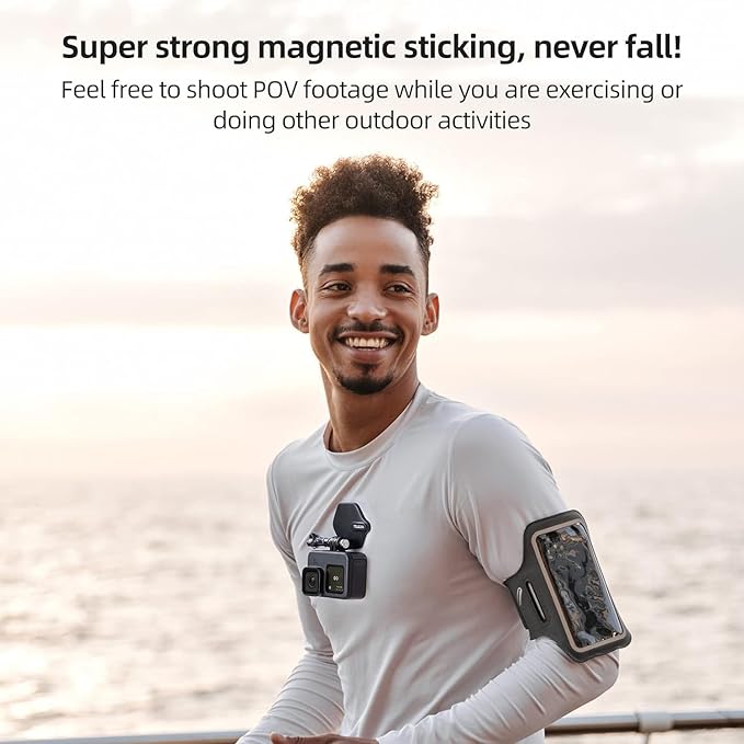 TELESIN 360° Magnetic Chest Mount + Neck Strap Necklace Lanyard, Magnet Body Mounts POV Selfie Holder Attach Accessories for GoPro Max Hero 13 12 11 10 9 Insta360 X5 X4 Ace Pro DJI Action 5 Pocket 3