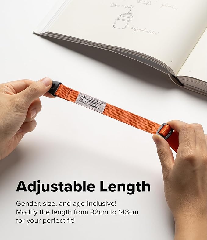 Ringke Shoulder Slim Strap [Adjustable Neck Lanyard Strap] [One-Touch Buckle] for Phone Case, Camera, Keys, and ID Badge