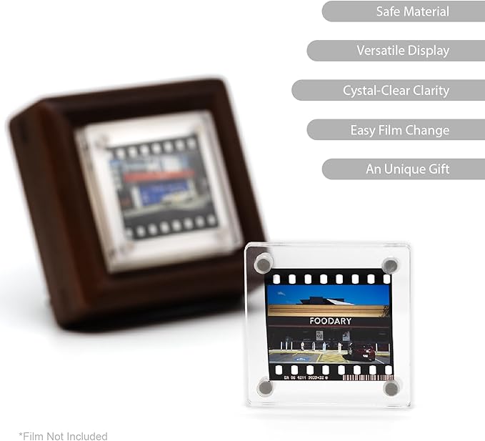 GDSZDDXX Premium Acrylic Magnetic Reversal Film Holders, 6 Packs Archival Storage High Transparency Display Holder for Reversal Film 35mm