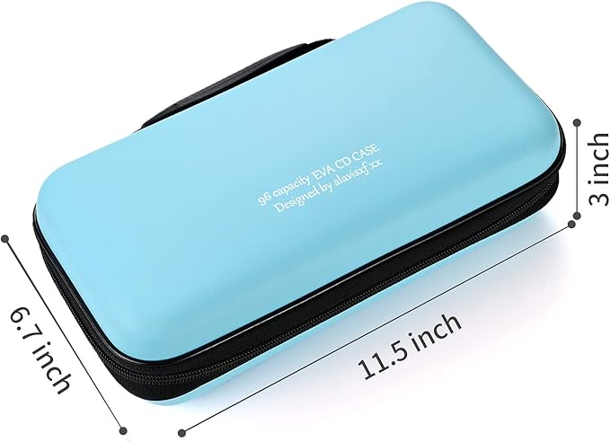 DVD Case, EVA CD Case Holder Storage Organizer Portable Protective DVD Wallet Holder for Car
