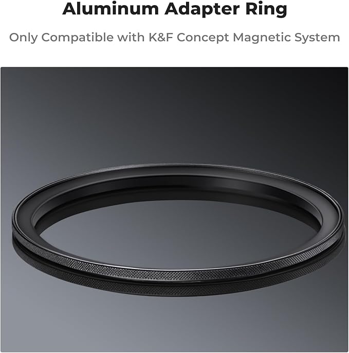 K&F CONCEPT 62-82mm Magnetic Filter Adapter Ring, for 62mm Lens Install 82mm Magnetic Filter