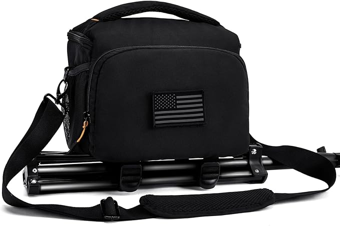 AMOZZ Camera Bags, Small Camera Cases Removable & Adjustable Linin - Hidden Rain Covers Photography Shoulder Bag, Compatible for Nikon, Canon, Sony, 366 Camera - Telescope Cases, Lenses Bag (Black)