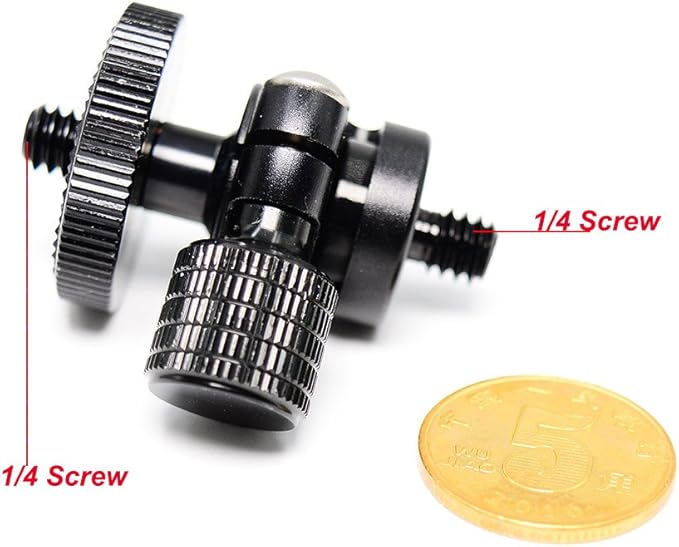 Koolehaoda Mini Ballhead Camera Tripod Ball Head Mount with 1/4" to1/4 Screw Connector
