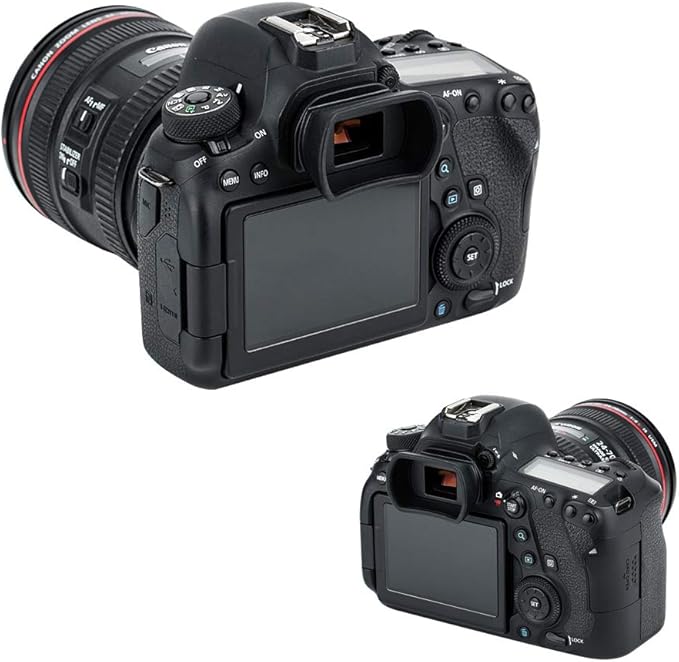 JJC EB Ef Eyecup Eyepiece Eyeshade for Canon T8i T7i T6s T6i T5i SL3 SL2 T7 T6 T5 T3 5D Mark II 6D Mark II 90D 80D 77D 70D 60D 60Da Viewfinder Replace Canon EB Ef Cup Soft Silicone Extended Design