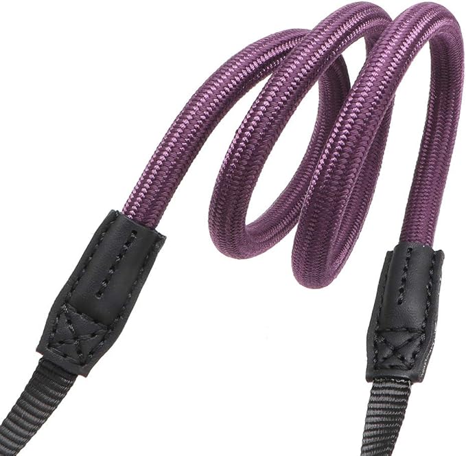 HITHUT Quick Release Camera Neck Strap Shoulder Strap Belt for Mirrorless Digital Cameras Climbing Rope with Quick Release QD Loops Connector with O-Ring Adjustable Length 30-53inch Purple