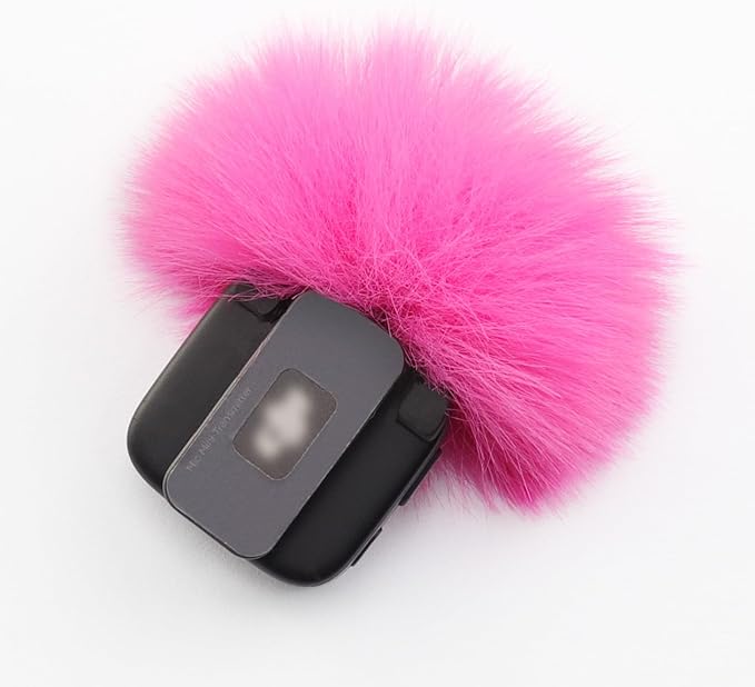 LEFXMOPHY Windscreen for DJI MIC MINI (2024) Wireless Microphone Hot Pink Furry Wind Muff Deadcat Cover (Not for Dji Mic 1 and 2)