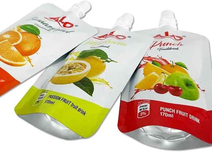 1000 Pcs Food Grade Custom Logo Flasks, Portable Juice Beverage Packaging with Spout Bags, Reusable Plastic Stand up Liquid Drink Pouches