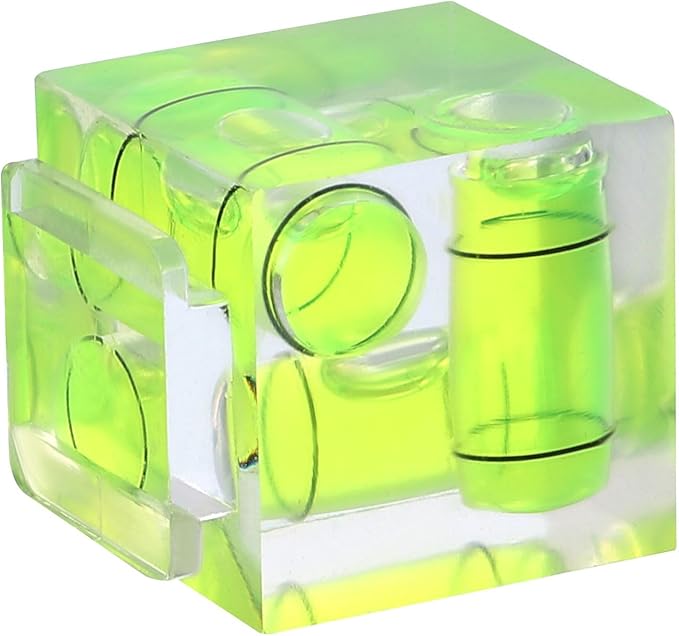 PATIKIL Camera Hot Shoe Cover Level, 3 Axis Hot Shoe Bubble Spirit Level Standard Flashlight Protector Compatible for Nikon for Fujifilm for Pentax Universal DSLR/SLR Camera, Green