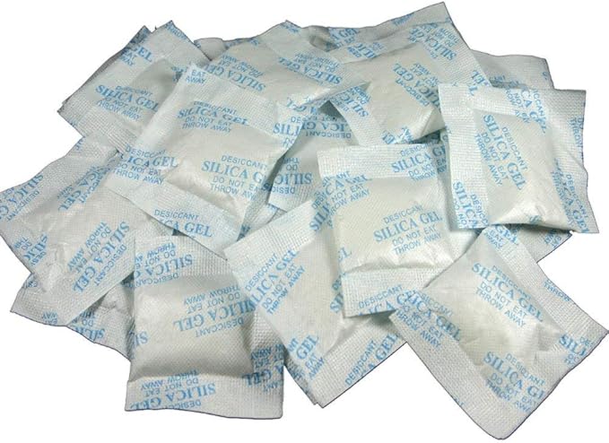 Sohler Premium Silica Gel Desiccant Packs 10 Gram 50 Packets Drying Agent Moisture Absorbers Dehumidifiers for Storage Food Clothes Tools