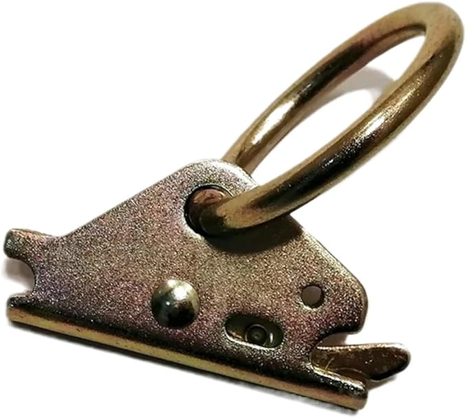Cargo Steel E-Ring Tie Down Hooks 4PCS E Track Cargo Anchors - Heavy Duty Tie Down Hooks (Truck/Trailer) for E-Track Rail/Single System