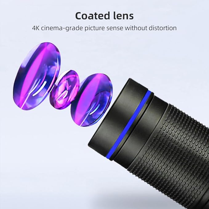 Andoer 36X Telephoto Lens Kit with Mini Tripod, Phone Clip, Holder, Lens Bag, Cleaning Cloth for Hiking, Camping, Wildlife Observation, Moon, Sports, Game, Concert Watching