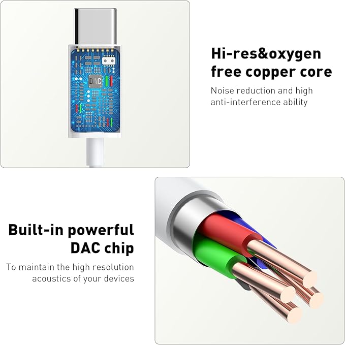 USB C Headphones Wired Type C Earphones for Samsung/Galaxy S26 S25 S24 Plus S23 S22 S21 S20 Note 20 Ultra DAC Magnetic Corded Earbuds for iPhone 15 16 16e 17 Air for Apple/Android Ear Buds White/Red