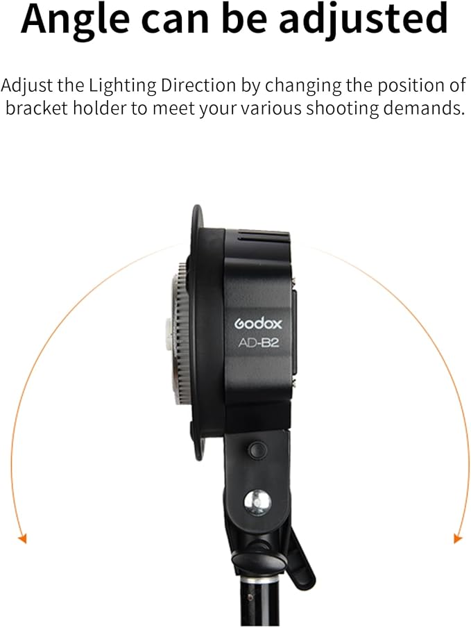 Godox AD-B2 Dual Tubes Light Head S-Type Bowens Mount Flash Twin Head Bracket to Install 2 Godox AD200 AD200Pro Pocket Flashes or Flashpoint eVOLV 200 Speedlight Together to Achieve 400W Power Output