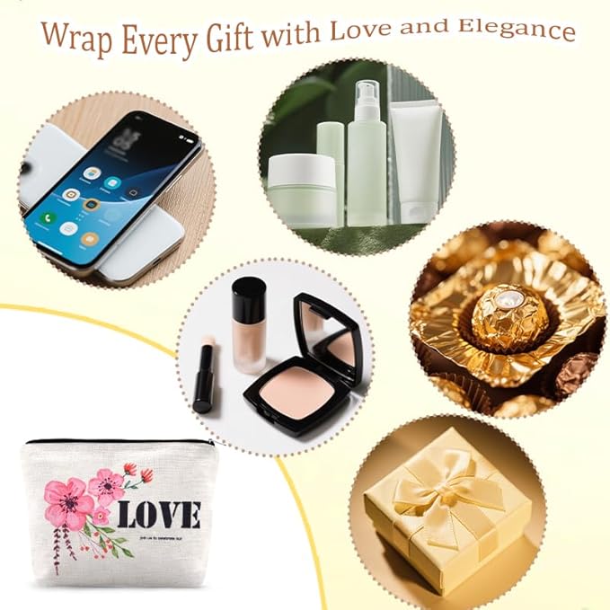 Engagement Wedding Party Makeup Bags Celebrate Bridal Shower Toiletry Bag Friends Bridesmaid Gifts from Bride Marriage Favor Bags Pouch Newlywed Supplies Greeting Bag for Wedding Guest Souvenir Gifts