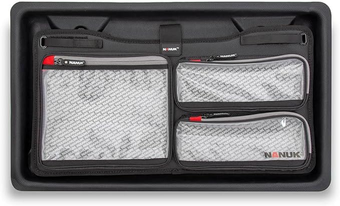 Nanuk 938 Wheeled Waterproof Hard Case with 3-Pocket Lid Organizer and Padded Divider, Black
