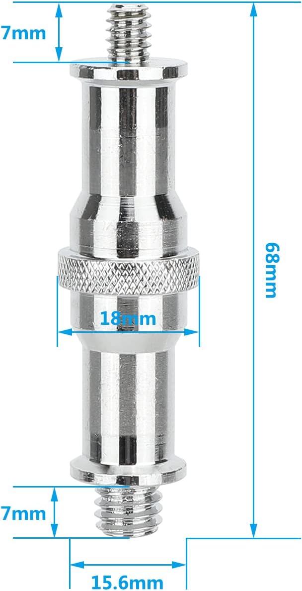CAMVATE Standard 1/4 to 3/8 inch Metal Male Convertor Threaded Screw Adapter Spigot Stud for Studio Light Stand, Hotshoe/Coldshoe Adapter, Ball Head, Wireless Flash Receiver, Trigger(4 Pieces) - 3283