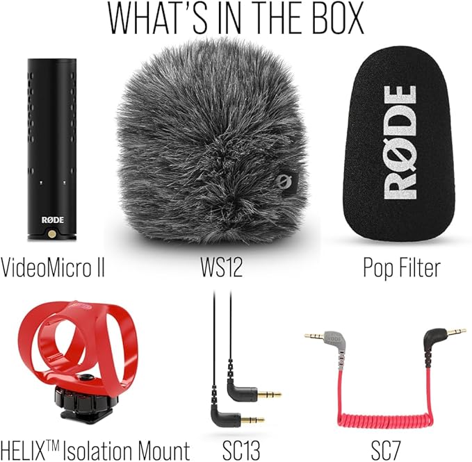 RØDE VideoMicro II Ultra-Compact On-Camera Shotgun Microphone for Recording Audio with a Camera or Mobile Device