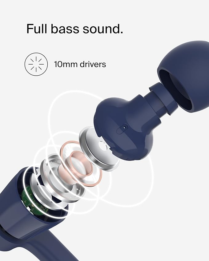 Belkin SoundForm Wired Earbuds with USB-C Connector, in-Ear Earphones w/Microphone - USB-C Headphones for iPhone 17, iPhone 16, iPad mini, Galaxy S25, Google Pixel 9, Android, and More - Blue