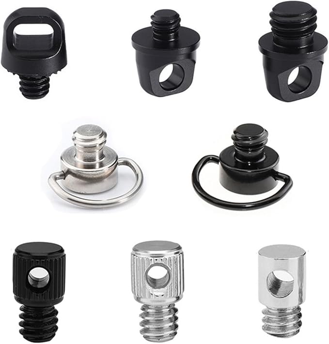 D-Ring Camera Lanyard Screw 1/4 3/8 inch Universal Photography Accessories DSLR Plate Quick Release Adapter Stable Shooting(D9 1PC)