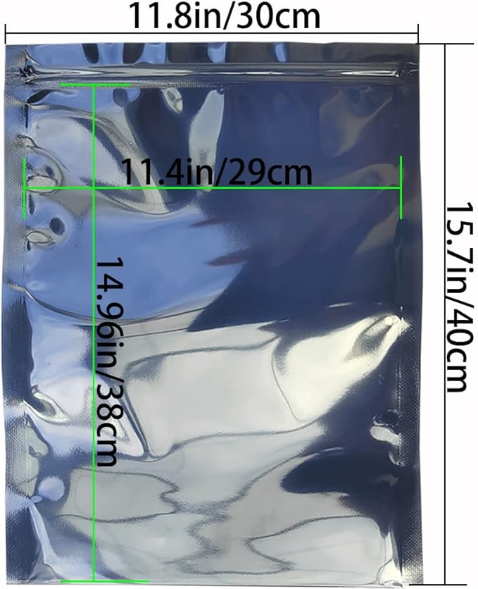 Mantianstar 10pcs 11.8x15.7in/30x40cm Large Anti Static Bags with 10pcs Stickers, Premium Resealable Antistatic Bag,ESD Bags for Computer Electronic Devices Motherboard Anti Static