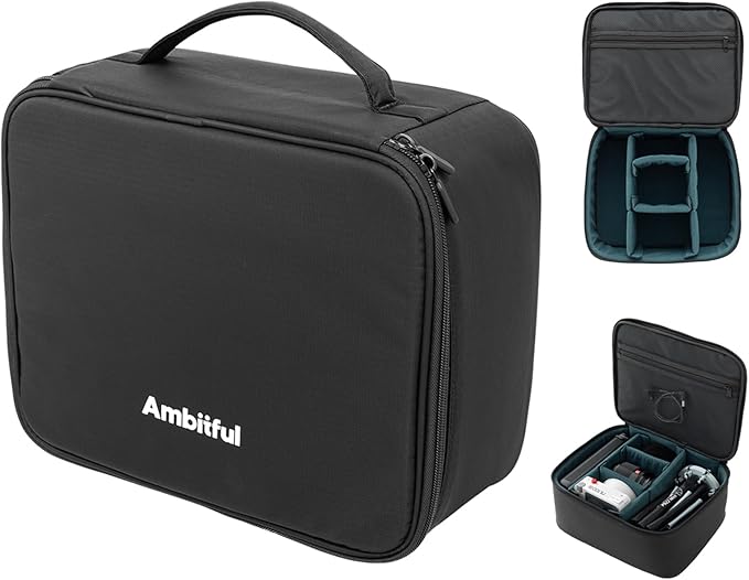AMBITFUL Carrying Bag Zoom P7 S for Photography Equipments with Large Capacity, Multi-functional Storage Case for Mini Drone and Other Accessories,with Thick Sponges and Interial Mesh Layer