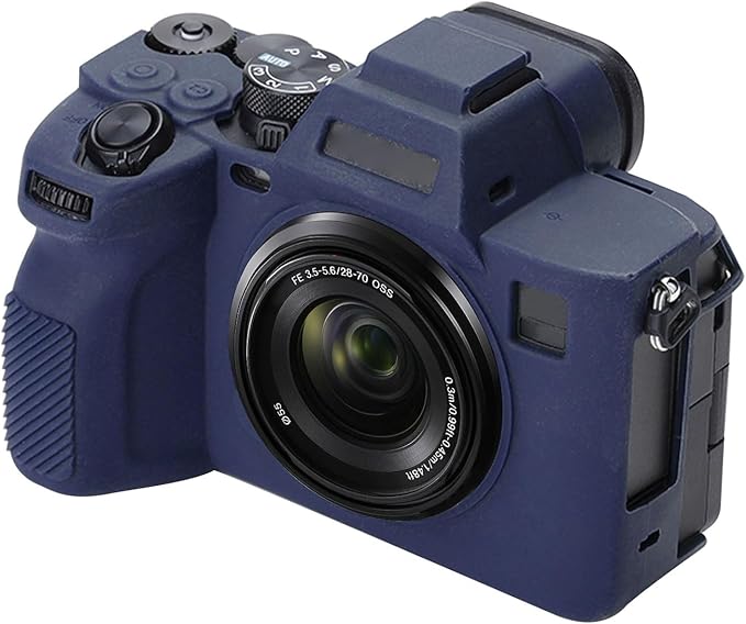 PULUZ Digital Camera Case for Sony A7 IV,Anti-Scratch Soft Silicone Protective Camera Case Camera Skin Case Cover (Blue)