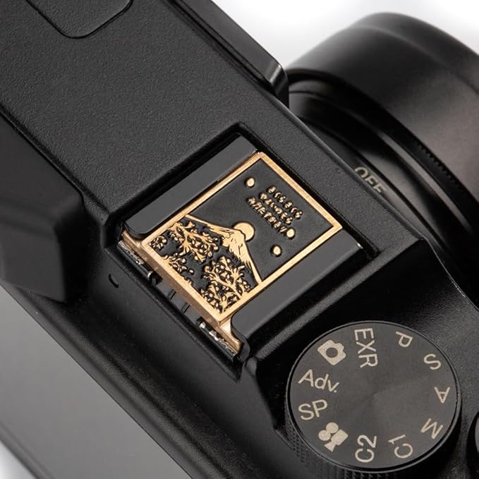 Falling Cherry Blossoms Camera Metal Hot Shoe Cover for Fujifilm xpro2 xpro1 x100vi xe5 xt5 xt4 xt3 for Nikon zf zfc df (Copper Alloy-Hot Shoe Cover)
