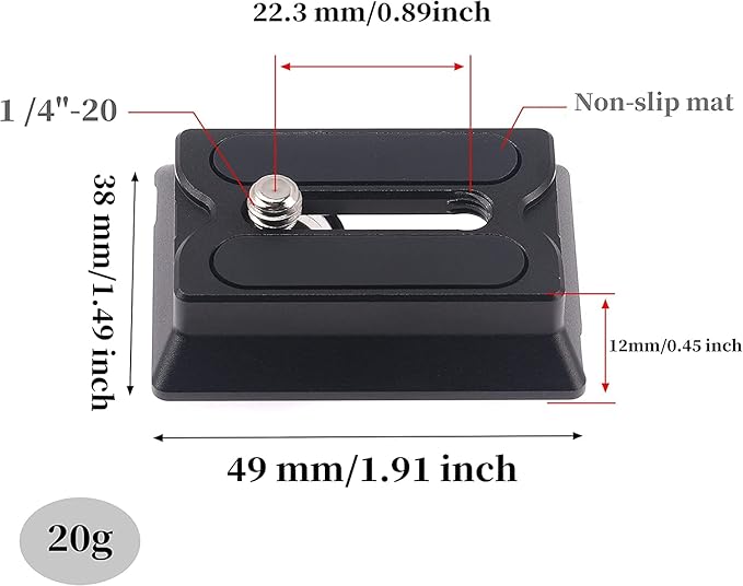 Fotga DSLR Camera Quick Release Plate for DJI Ronin RS 2 RSC 2 RS 3 Pro RS2 RSC2 RS3 RS3 Pro RS4 and RS4 Pro Gimbal Stabilizer,Compatible Arca Swiss Tripod Clamp