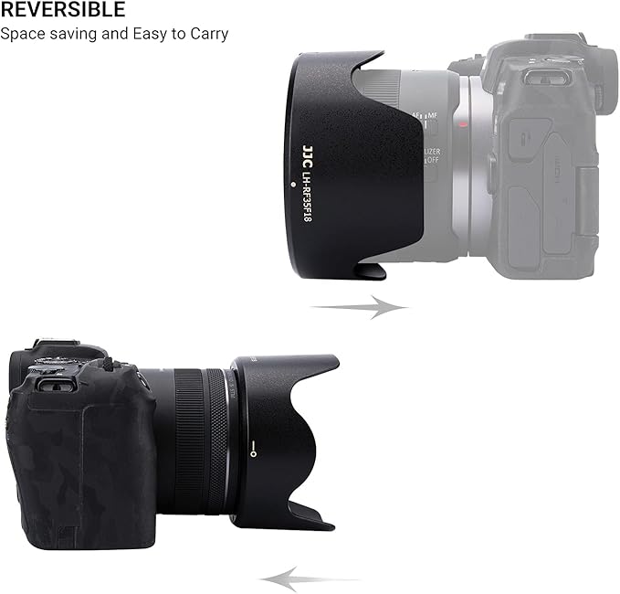Tulip Flower Len Hood for RF 35mm F1.8 Macro is STM on EOS R6 R5 RP R Camera, Reversible Lens Shade, Compatible with 52mm Filters and 52mm Lens Cap