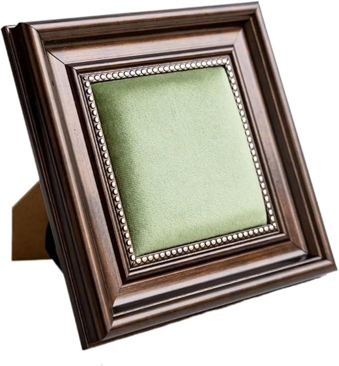 Jewelry Display Stand Set Photo Frame Accessories Vintage Stall Counter Photography Props Earrings Ring Holder(Green)