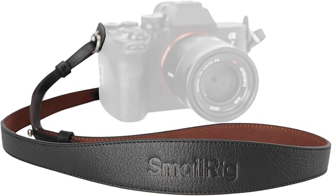 SMALLRIG Universal Leather Camera Neck Shoulder Strap for DSLR, Adjustable 100 to 110cm (39 to 43in), Max Load 10kg (22lb)