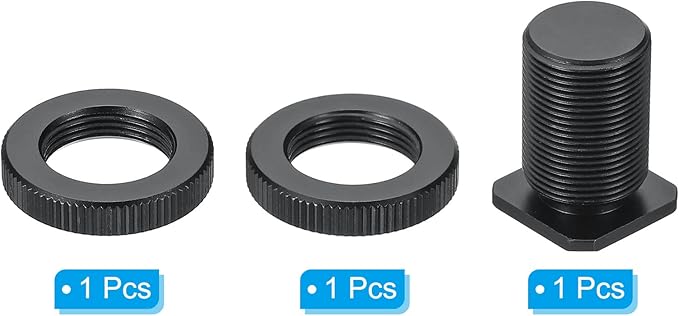 PATIKIL Male 5/8" to Female 3/8" Camera Hot Shoe Mount, Flash Cold Shoe Mount Tripod Screw Adapter for DSLR Rig, Black
